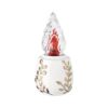 Lampada votiva per lapidi - Linea Meg - Bronzo finitura bianco con decorazione oro