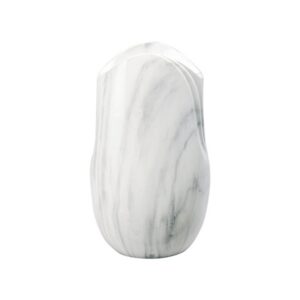 Vaso portafiori per lapide – Linea Olla – Finitura marmo Carrara – Bronzo