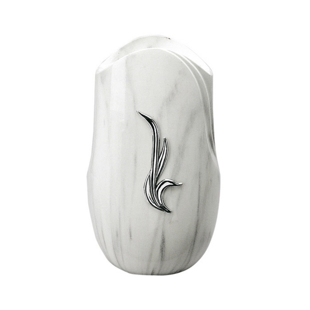 0002117 portafiori grande olla fela carrara bronzo con decorazione cromo 1000