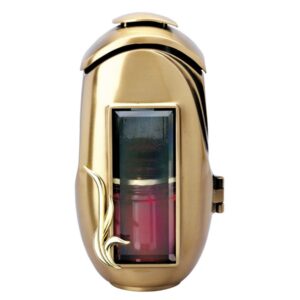 Lampada a cero per lapidi – Bronzo con decorazione oro – Linea Olla Fela