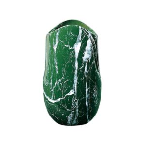 Vaso portafiori per lapide – Linea Olla – Finitura marmo Verde Guatemala – Bronzo (Cinerari e ossari)