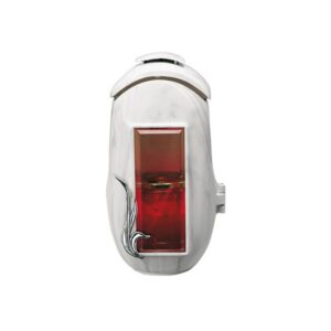 Lampada a cero per lapidi – Bronzo – Finitura marmo Carrara con decorazione cromo – Linea Olla