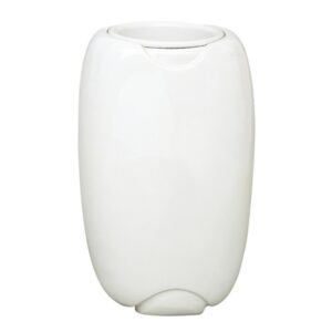 Vaso portafiori per lapide – Linea Olpe bianco – Bronzo (Cinerari e ossari)