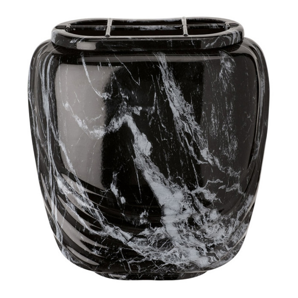 0002218 vaschetta portafiori per lapide linea pelike bronzo nero marquinia 1000