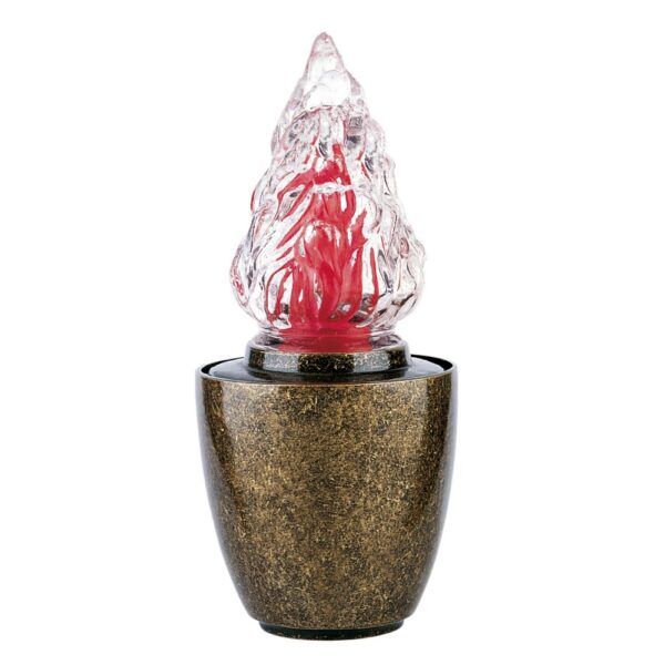 Lampada votiva per loculi cinerari e ossari - Linea Pisside - Bronzo glitter