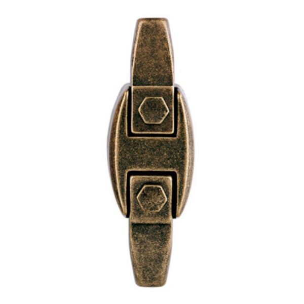 Staffa compatta in bronzo per sostegno lapide - Finitura Bronzo Glitter - immagine 3