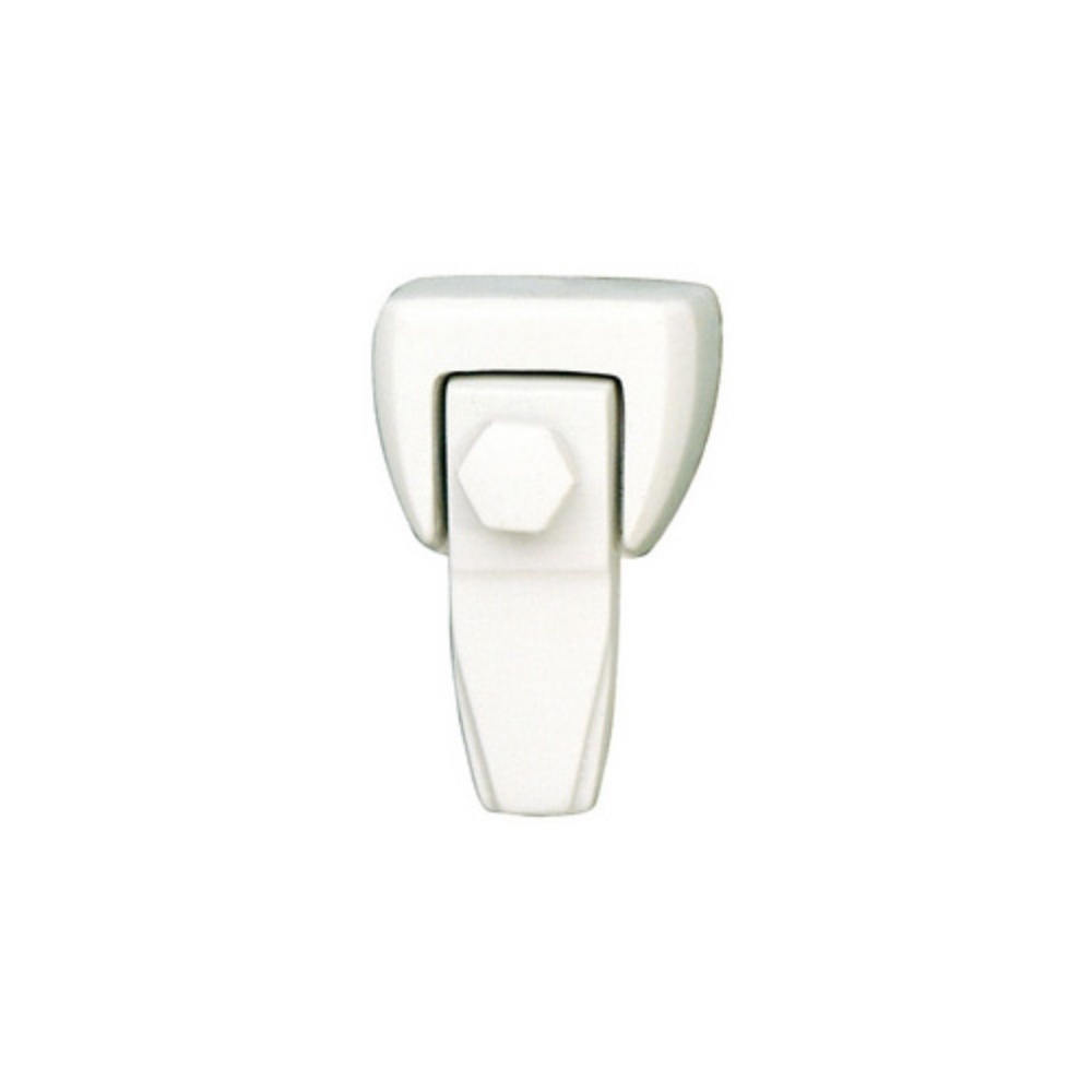 0002268 staffa compatta in bronzo per sostegno lapide finitura ceramismalt bianca