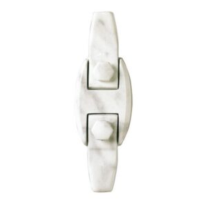 Staffa compatta in bronzo per sostegno lapide – Finitura Marmo Carrara