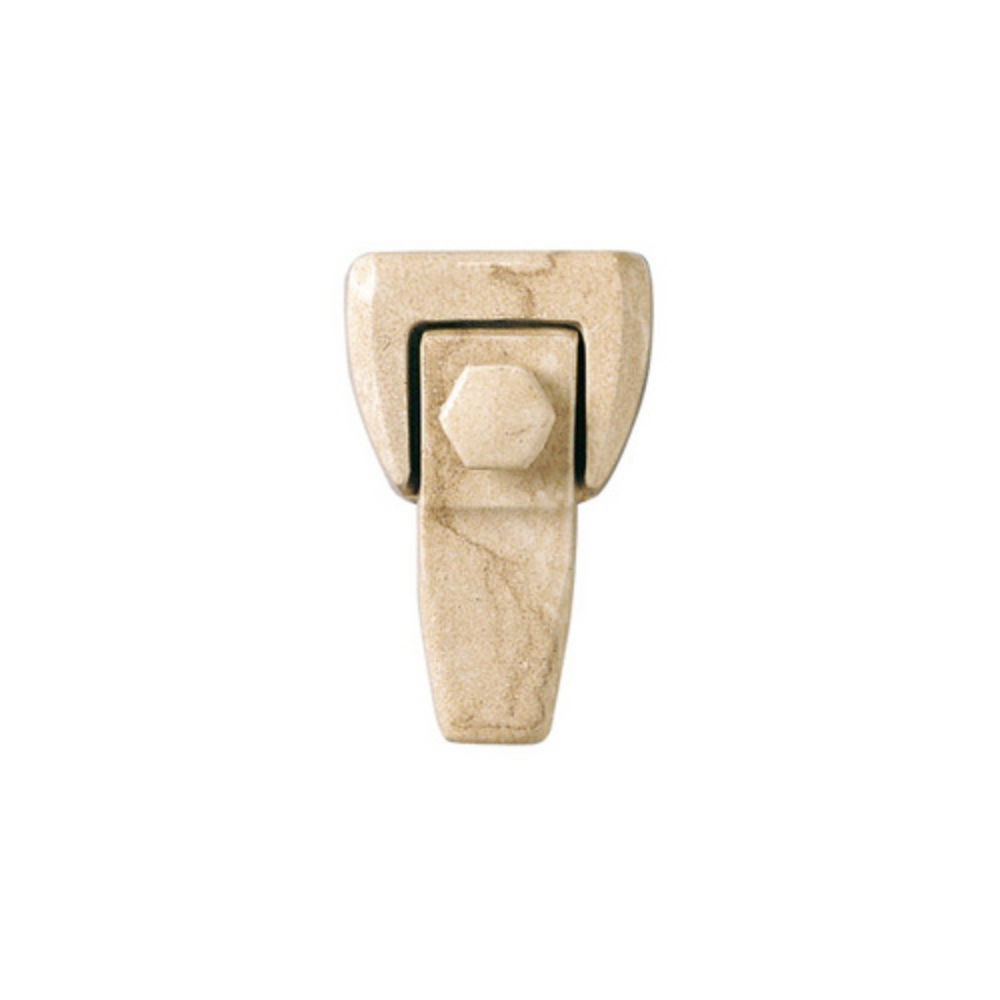 0002274 staffa compatta in bronzo per sostegno lapide finitura marmo botticino
