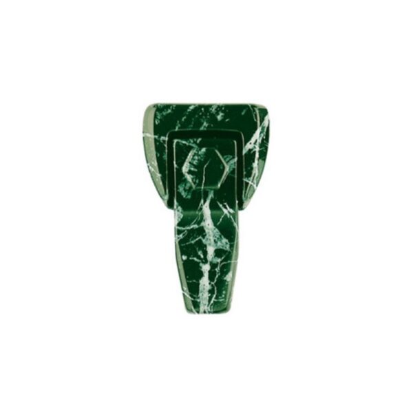 Staffa compatta in bronzo per sostegno lapide - Finitura Marmo Verde Guatemala