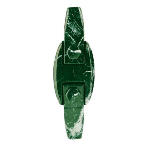 Staffa compatta in bronzo per sostegno lapide – Finitura Marmo Verde Guatemala