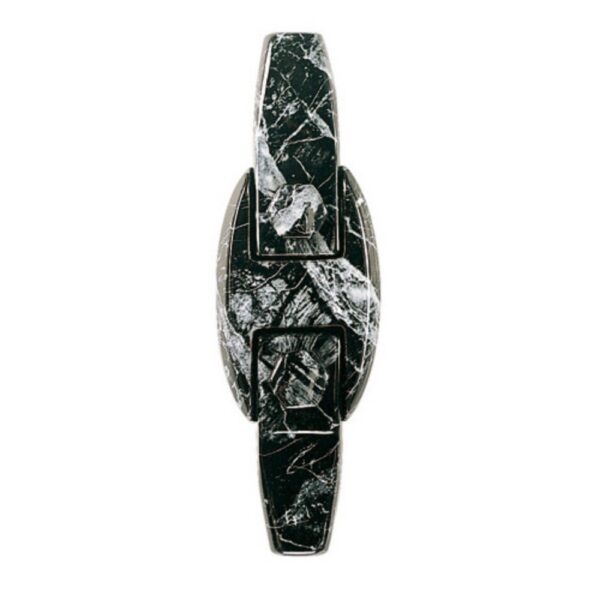 Staffa compatta in bronzo per sostegno lapide - Finitura Marmo Nero Marquinia - immagine 3