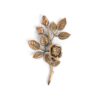 Tralcio di rose decorativo in bronzo per lapidi - Piccolo (lato destro) - Finitura bronzo lucido
