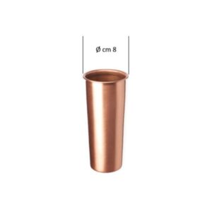 Vaso interno di ricambio in rame per portafiori (cm 17×7,5 diametro)