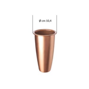 Vaso interno di ricambio in rame per portafiori (cm 17×8,5 diametro)