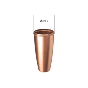 Vaso interno di ricambio in rame per portafiori (cm 17×8,5 diametro)