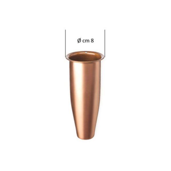 Vaso interno di ricambio in rame per portafiori (cm 18x8 diametro)