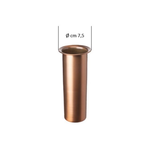Vaso interno di ricambio in rame per portafiori (cm 18x7,5 diametro)