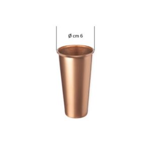 Vaso interno di ricambio in rame per portafiori (cm 10,5×5,5 diametro)