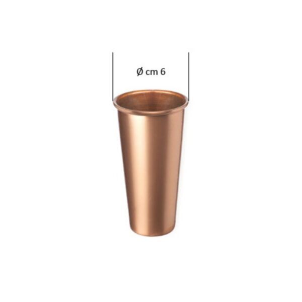 Vaso interno di ricambio in rame per portafiori (cm 10,5x5,5 diametro)