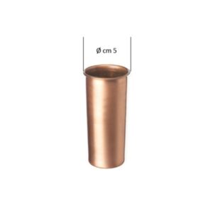 Vaso interno di ricambio in rame per portafiori (cm 10,5×4,1 diametro)