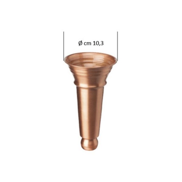 Vaso interno di ricambio in rame per portafiori (cm 19x5,5 diametro)