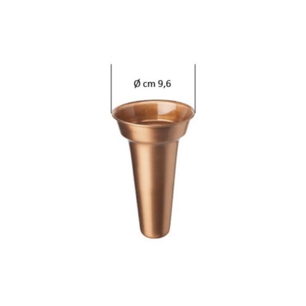 Vaso interno di ricambio in rame per portafiori (cm 16x6 diametro)