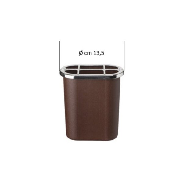 Ricambio in plastica per vaschetta portafiori con ghiera esterna in finitura bronzo cromato (cm 15 x 12,5 diametro) 3 Ricambio in plastica per vaschetta portafiori con ghiera esterna in finitura bronzo cromato (cm 15 x 12,5 diametro)