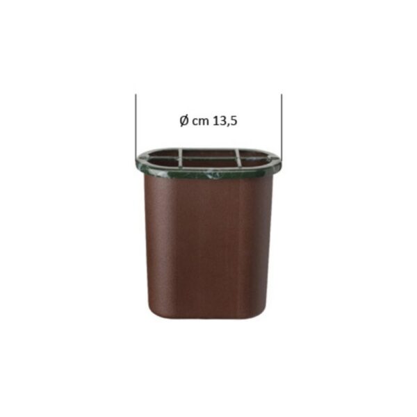 Ricambio in plastica per vaschetta portafiori con ghiera esterna in finitura marmo Verde Guatemala (cm 15 x 12,5 diametro) 3 Ricambio in plastica per vaschetta portafiori con ghiera esterna in finitura marmo Verde Guatemala (cm 15 x 12,5 diametro)
