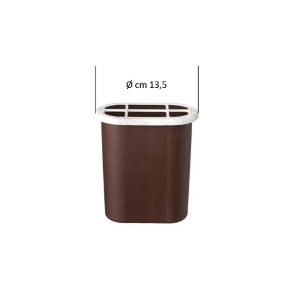 0002364 ricambio in plastica per vaschetta portafiori con ghiera esterna in finitura marmo carrara cm 15 x 1 1000