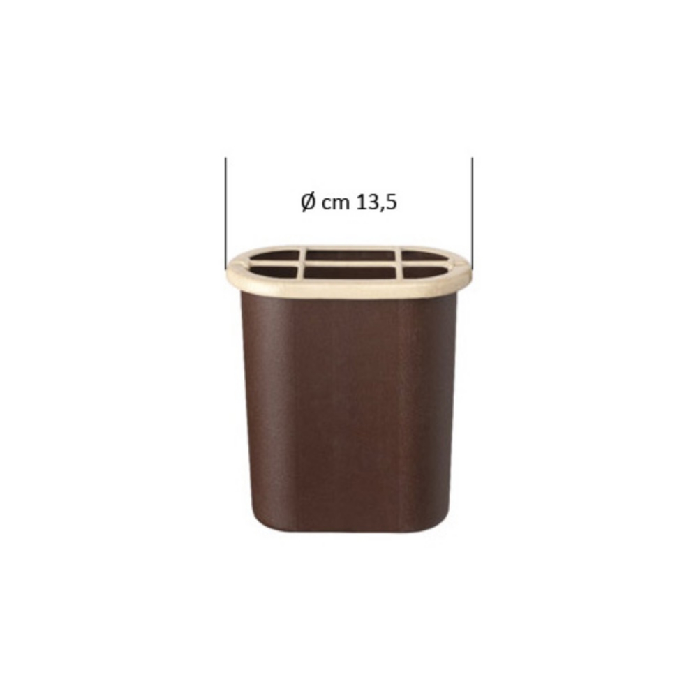 0002366 ricambio in plastica per vaschetta portafiori con ghiera esterna in finitura marmo botticino cm 15