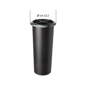 Ricambio in plastica per portafiori con ghiera esterna in finitura marmo Verde Guatemala (cm 24,5 x 9,8 diametro)