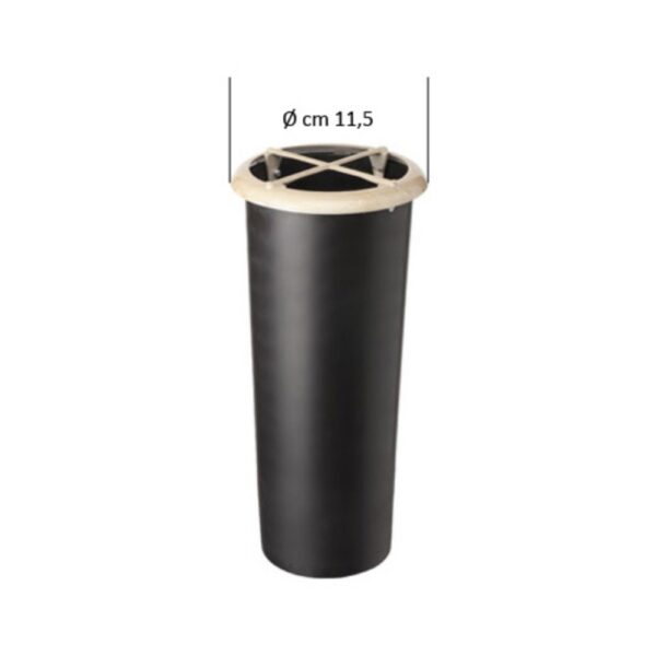 Ricambio in plastica per portafiori con ghiera esterna in finitura marmo Botticino (cm 24,5 x 9,8 diametro)