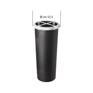 Ricambio in plastica per portafiori con ghiera esterna in finitura marmo Carrara (cm 24,5 x 9,8 diametro)