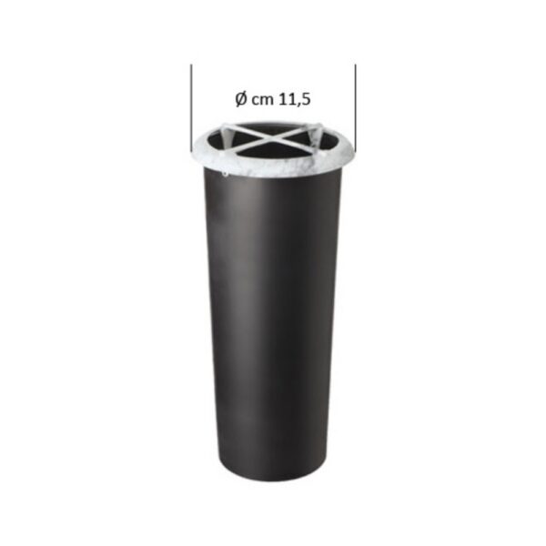Ricambio in plastica per portafiori con ghiera esterna in finitura marmo Carrara (cm 24,5 x 9,8 diametro)