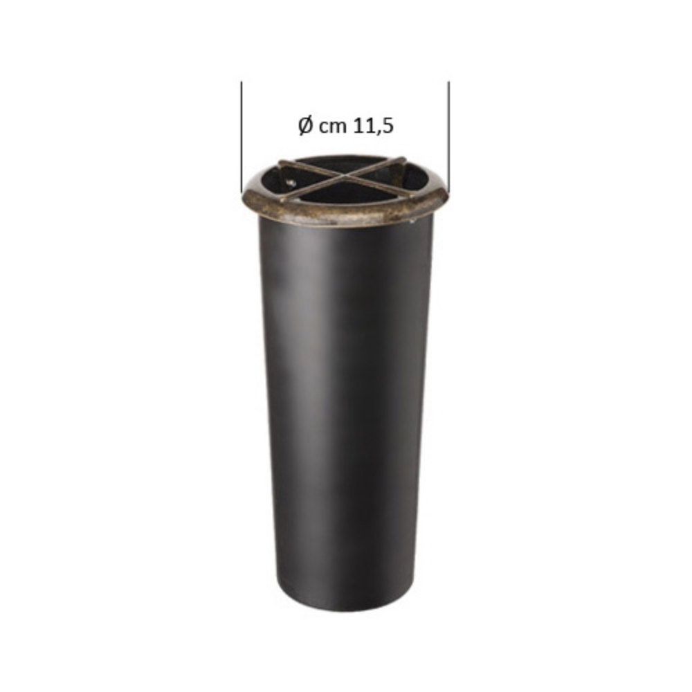 0002373 ricambio in plastica per portafiori con ghiera esterna in finitura bronzo glitter cm 245 x 98 diamet 1000