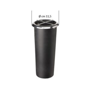 Ricambio in plastica per portafiori con ghiera esterna in finitura bronzo cromato (cm 24,5 x 9,8 diametro)
