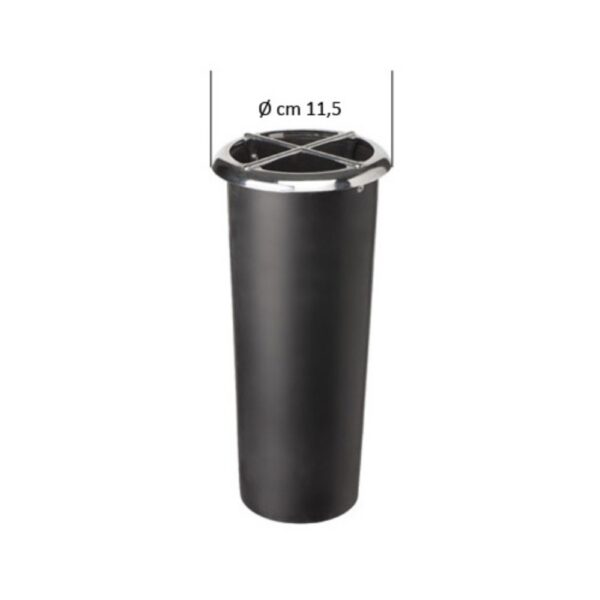 Ricambio in plastica per portafiori con ghiera esterna in finitura bronzo cromato (cm 24,5 x 9,8 diametro)