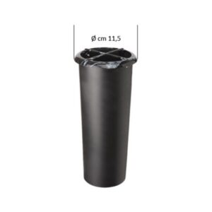 Ricambio in plastica per portafiori con ghiera esterna in finitura marmo Nero Marquinia (cm 24,5 x 9,8 diametro)
