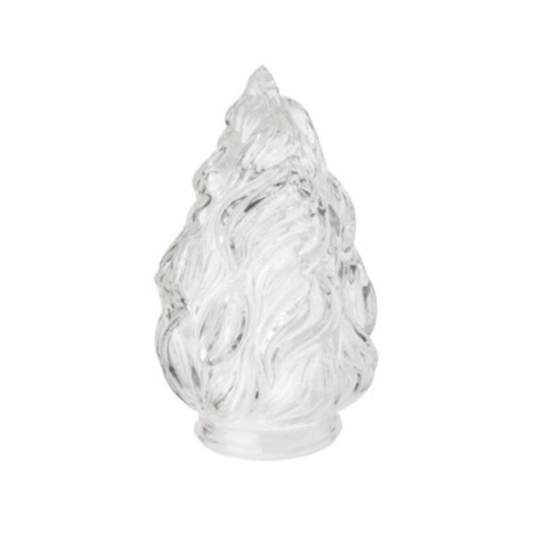 Fiamma vetro - Altezza 20 cm - Diametro attacco 8 cm