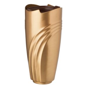 Vaso portafiori per lapide – Linea Cista – Bronzo