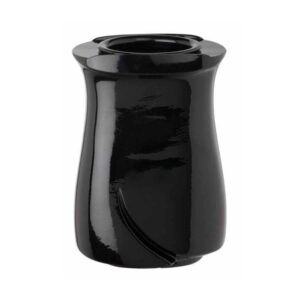Vaso portafiori per lapide – Linea Idria – Bronzo nero