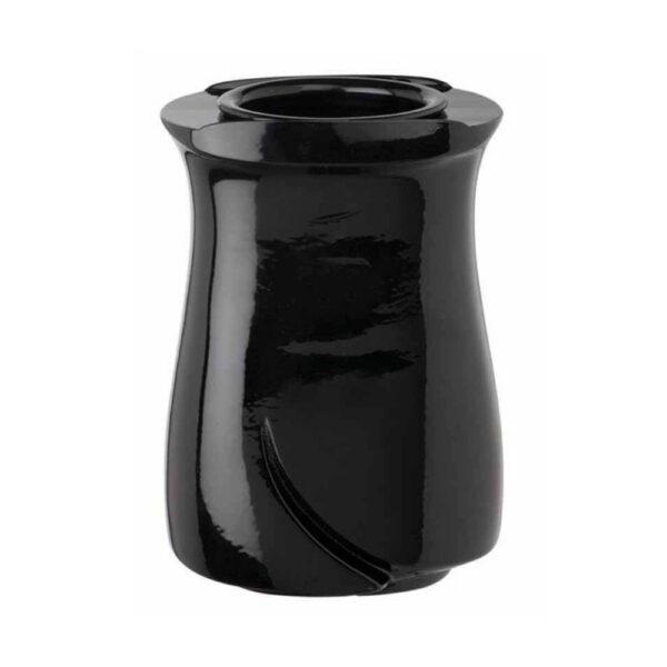 Vaso portafiori per lapide - Linea Idria - Bronzo nero
