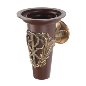 Vaso portafiori in bronzo – Decorazione Pax – Vaso in plastica – Attacco a braccio