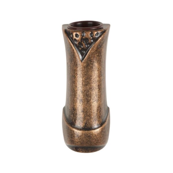 Porta-orchidea in bronzo glitter per lapide