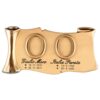 Pergamena commemorativa in bronzo per lapidi con due cornici