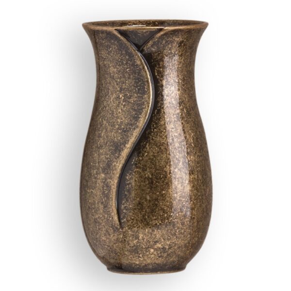 Vaso portafiori per lapide - Linea Apulo - Bronzo Glitter
