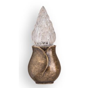 Lampada votiva per lapidi – Linea Apulo – Bronzo glitter