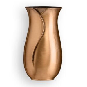 Vaso portafiori per lapide – Linea Apulo – Bronzo Lucido