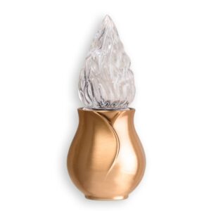 Lampada votiva per lapidi – Linea Apulo – Bronzo lucido